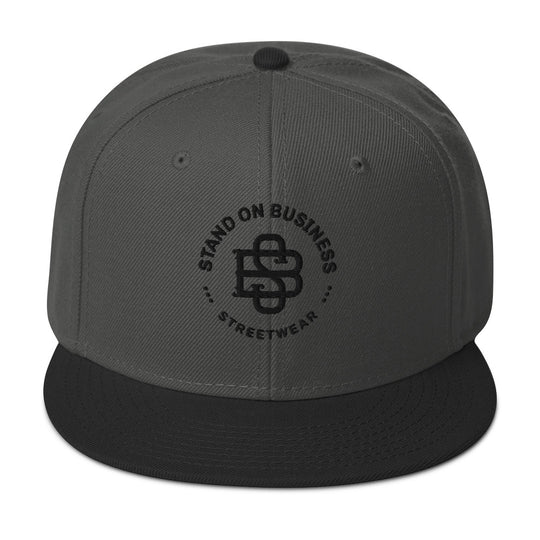 Stand'on Business Snapback Hat blk lettering