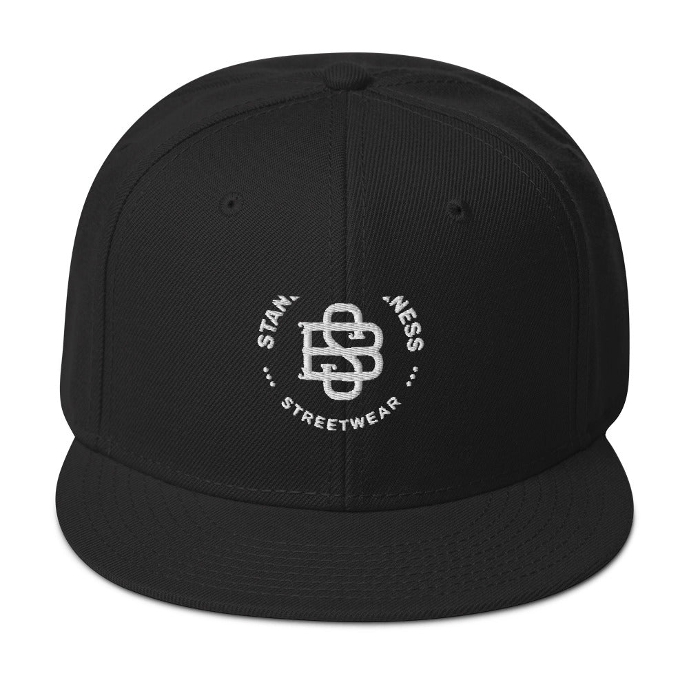 Stand'on Business Snapback Hat white lettering