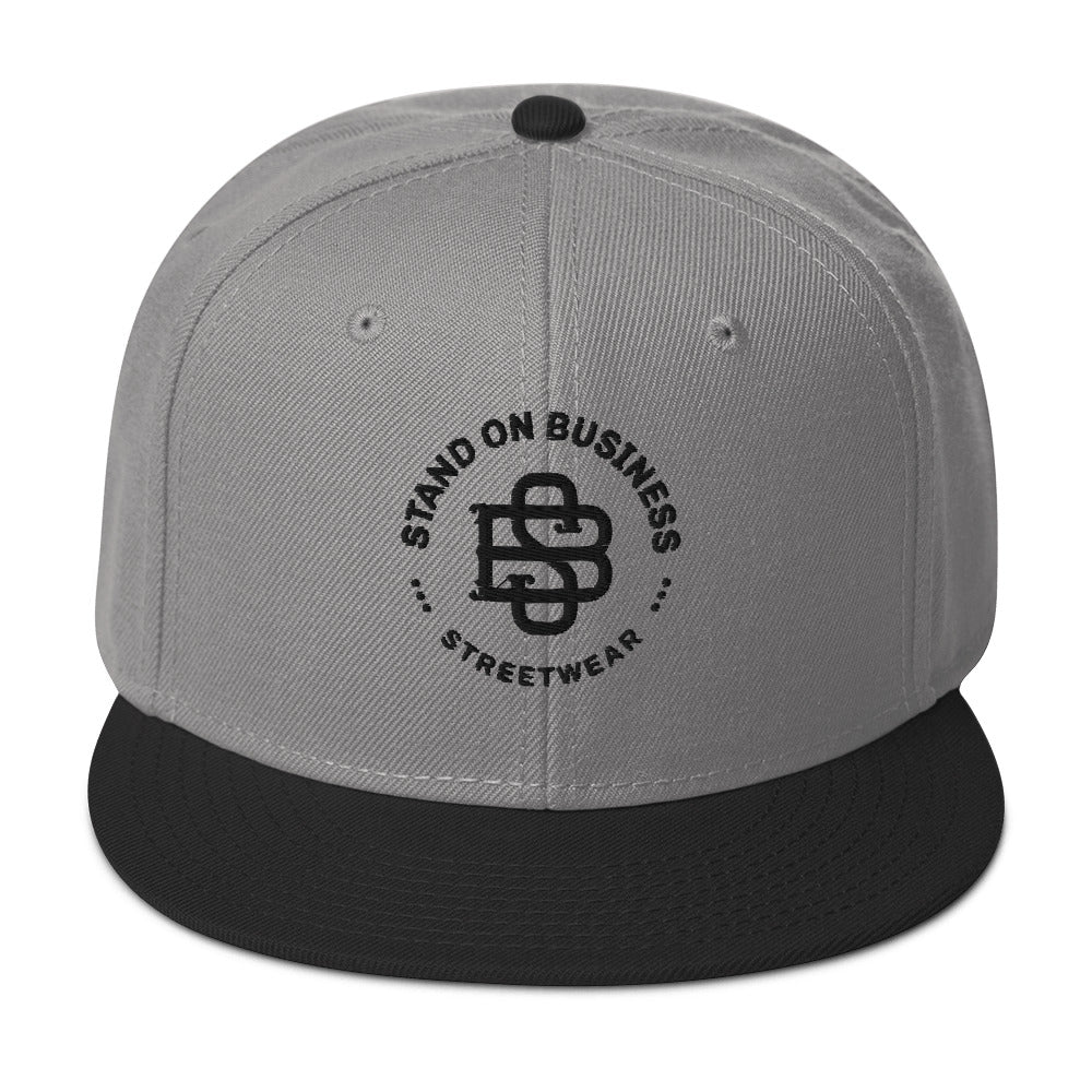 Stand'on Business Snapback Hat blk lettering