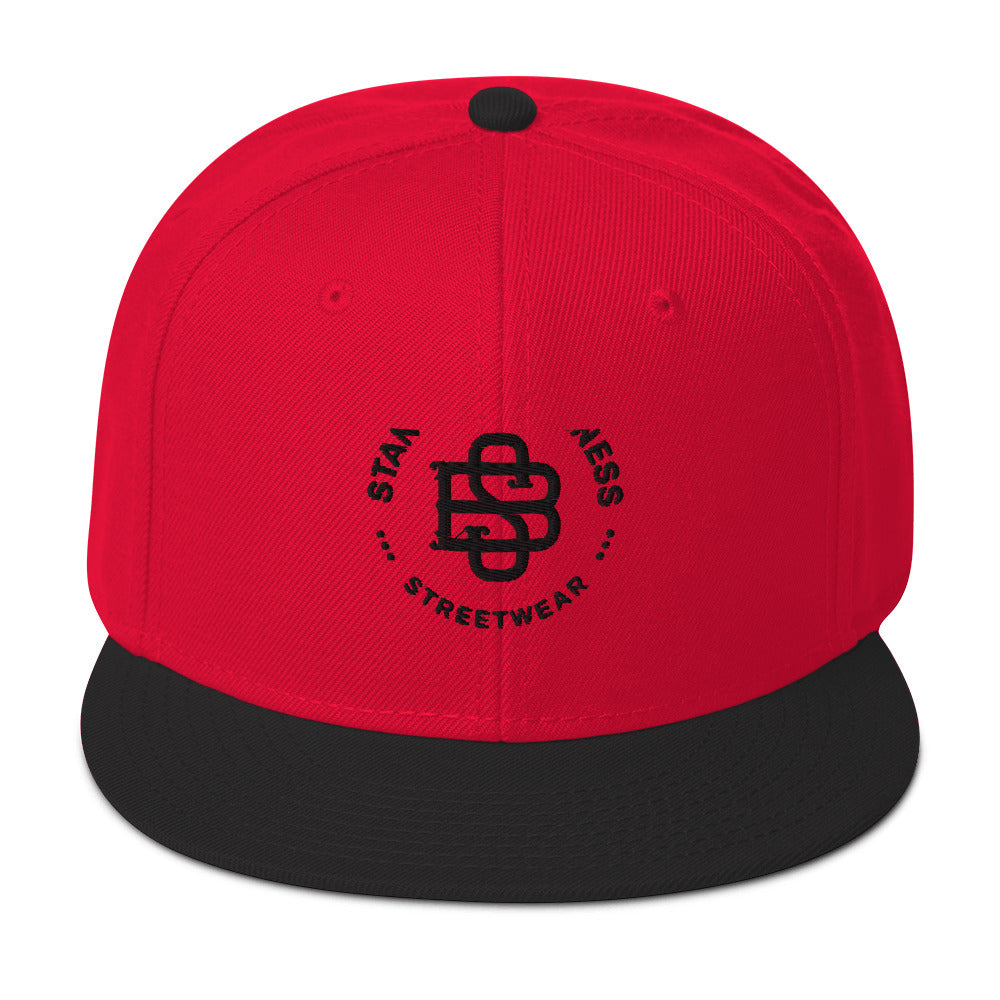 Stand'on Business Snapback Hat blk lettering