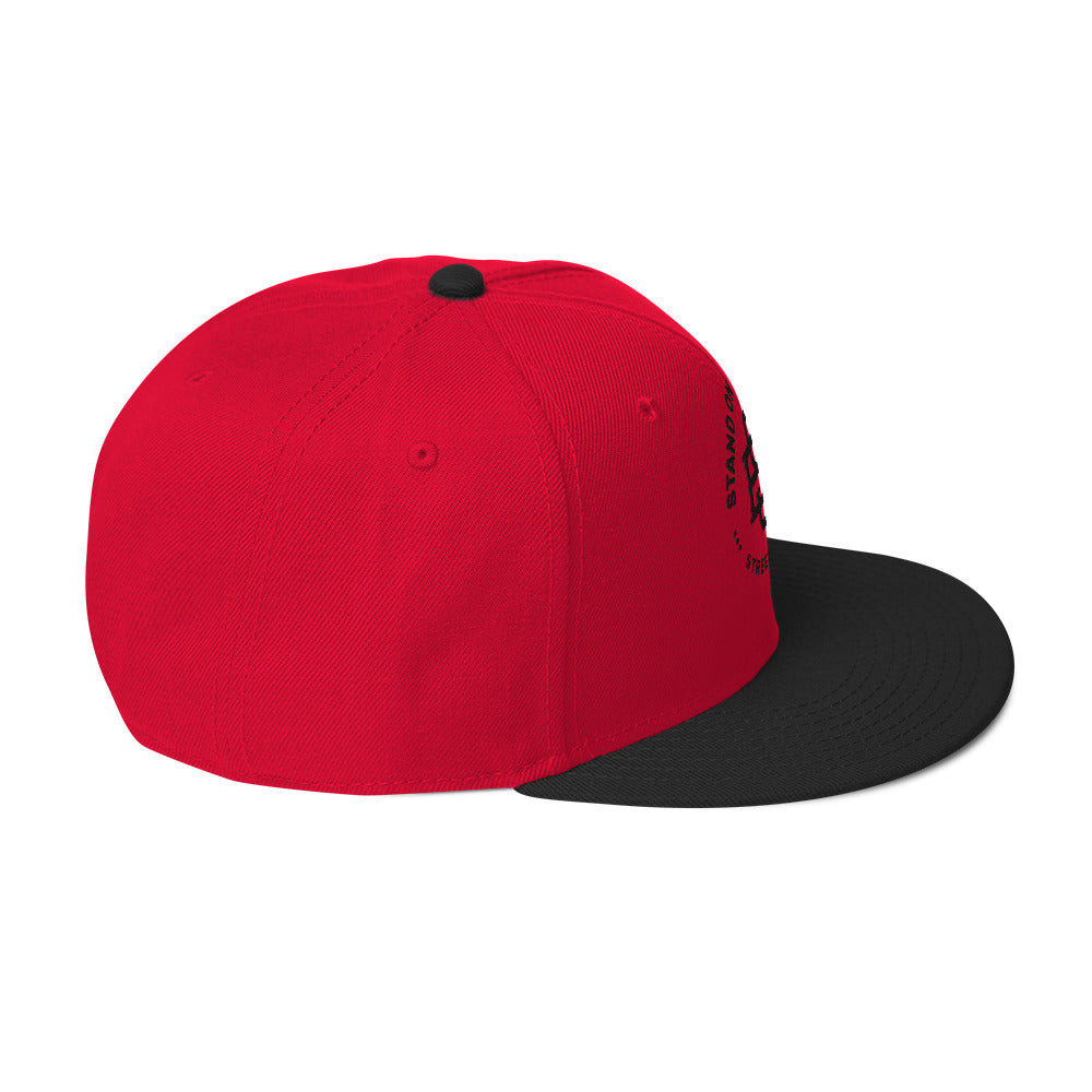 Stand'on Business Snapback Hat blk lettering