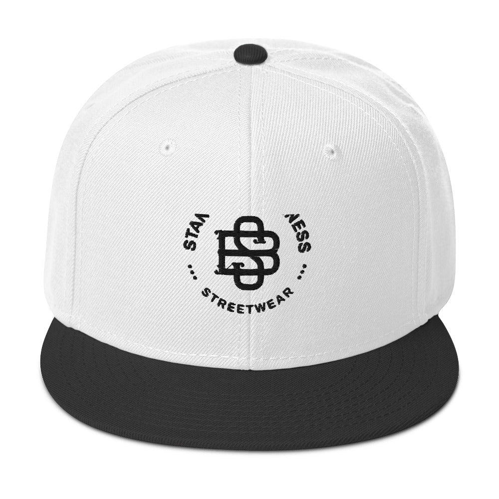 Stand'on Business Snapback Hat blk lettering