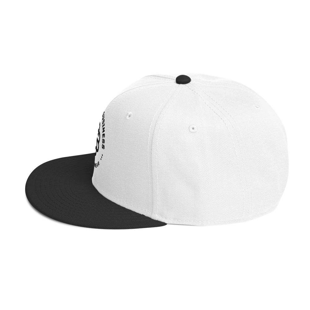 Stand'on Business Snapback Hat blk lettering