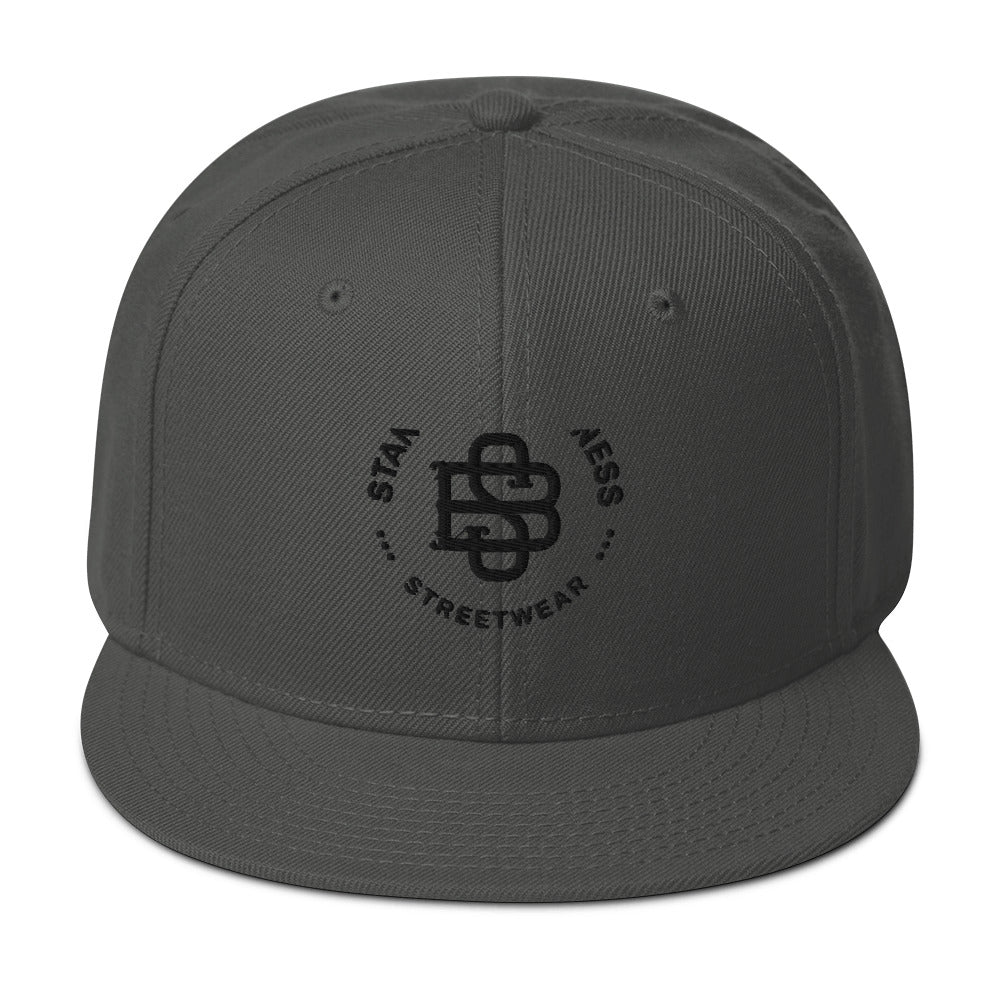 Stand'on Business Snapback Hat blk lettering