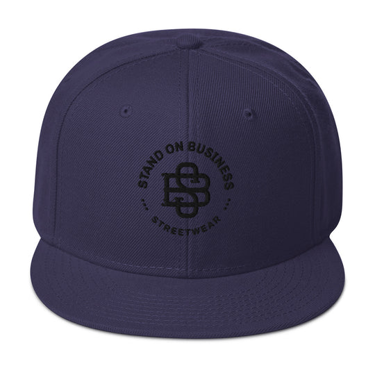 Stand'on Business Snapback Hat blk lettering