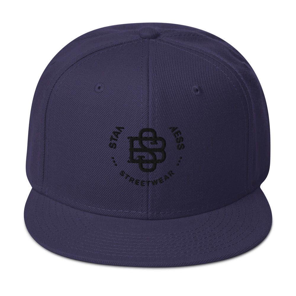 Stand'on Business Snapback Hat blk lettering