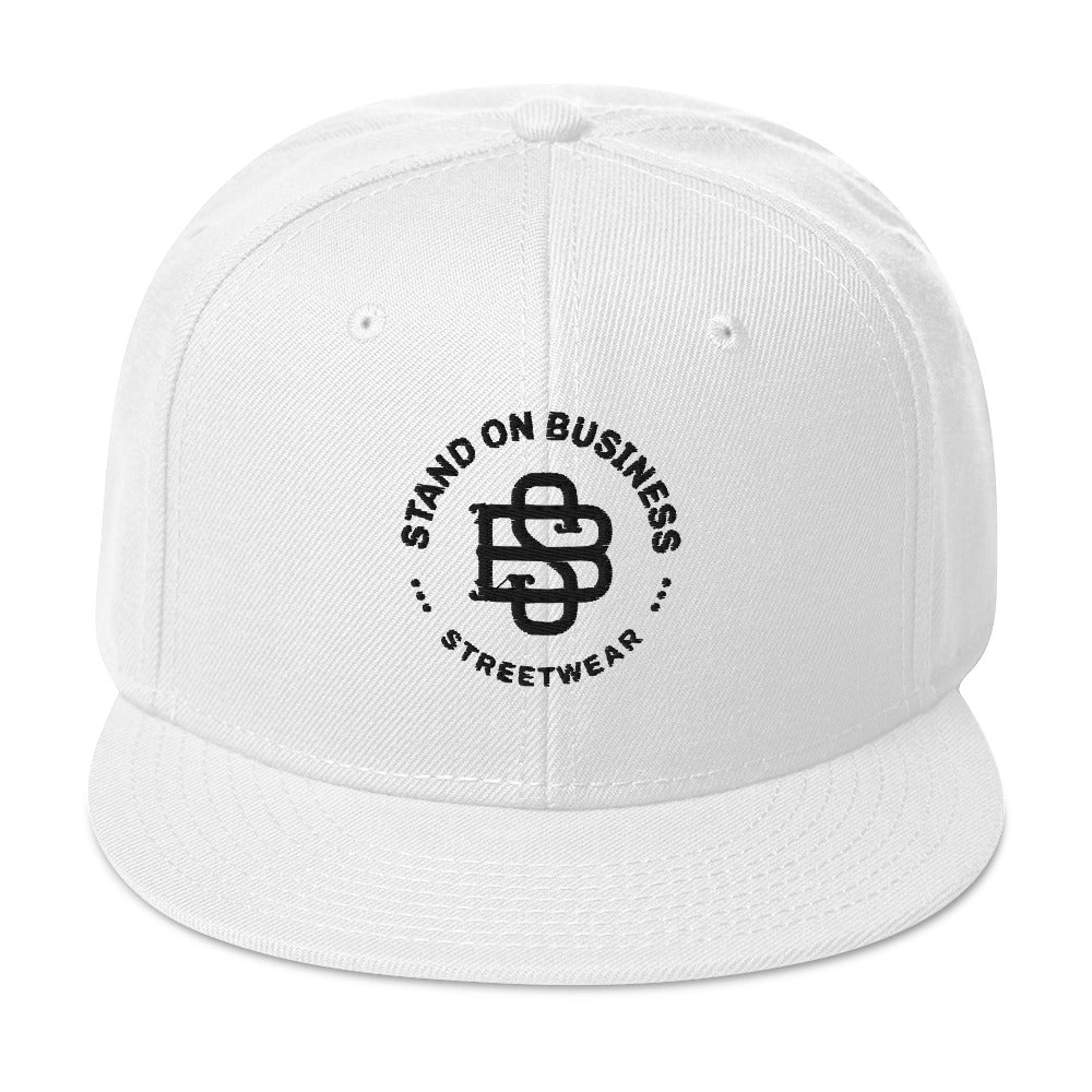 Stand'on Business Snapback Hat blk lettering