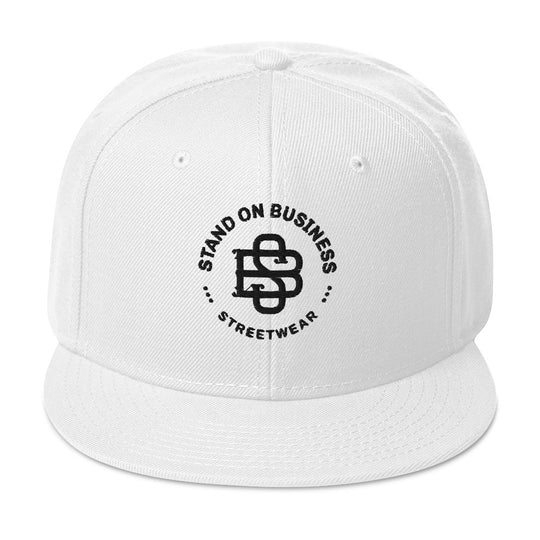 Stand'on Business Snapback Hat blk lettering