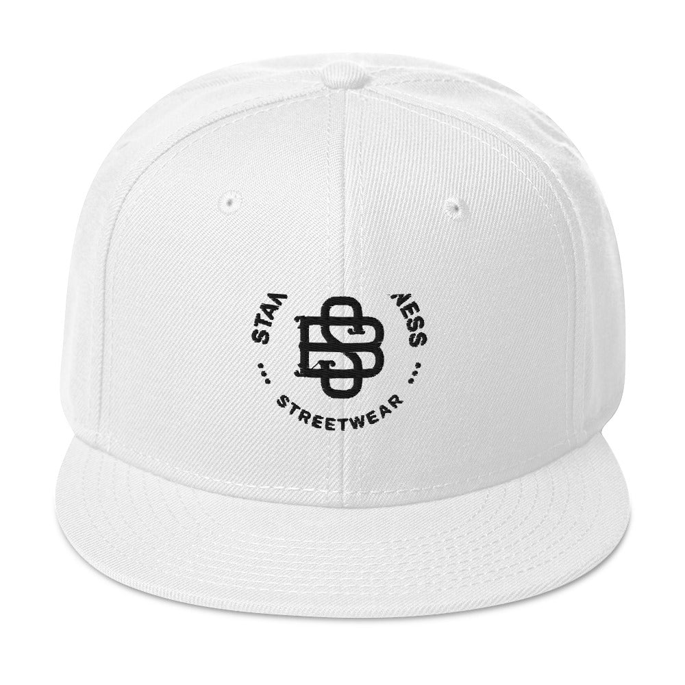 Stand'on Business Snapback Hat blk lettering