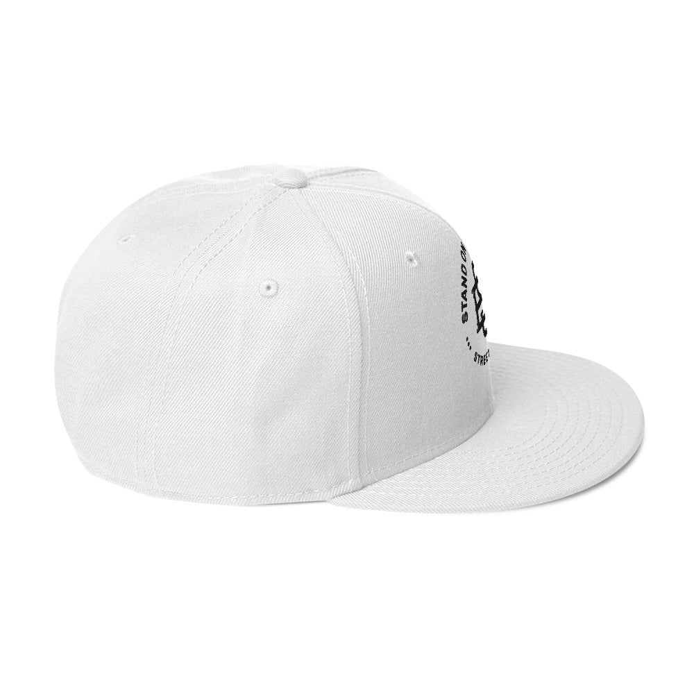 Stand'on Business Snapback Hat blk lettering