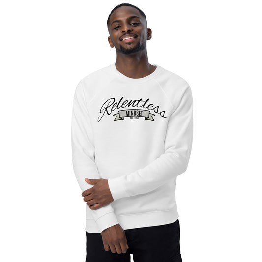 Relentless Mindset Unisex Organic Raglan Sweatshirt