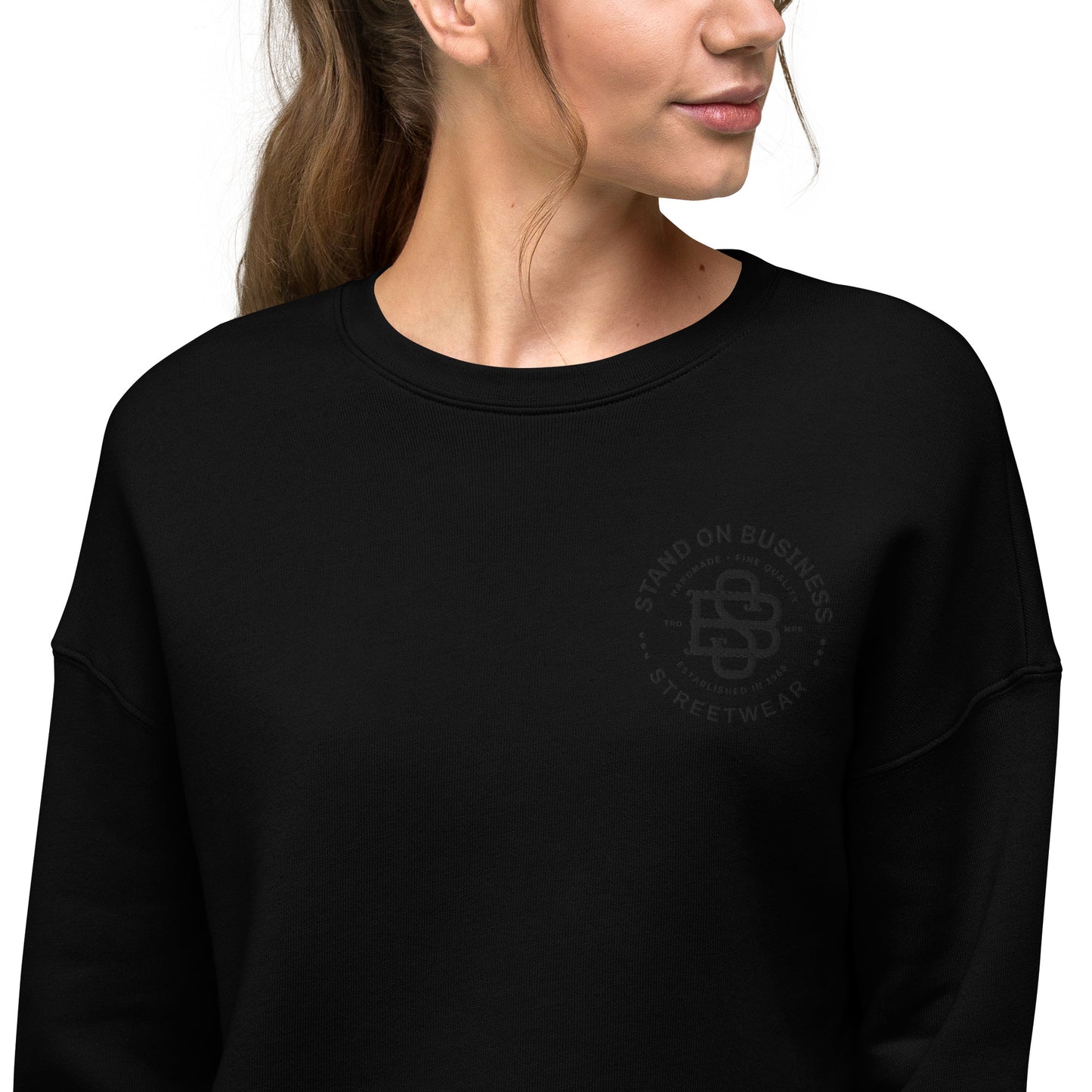 Stand On Business Streetwear Crop Sweatshirt