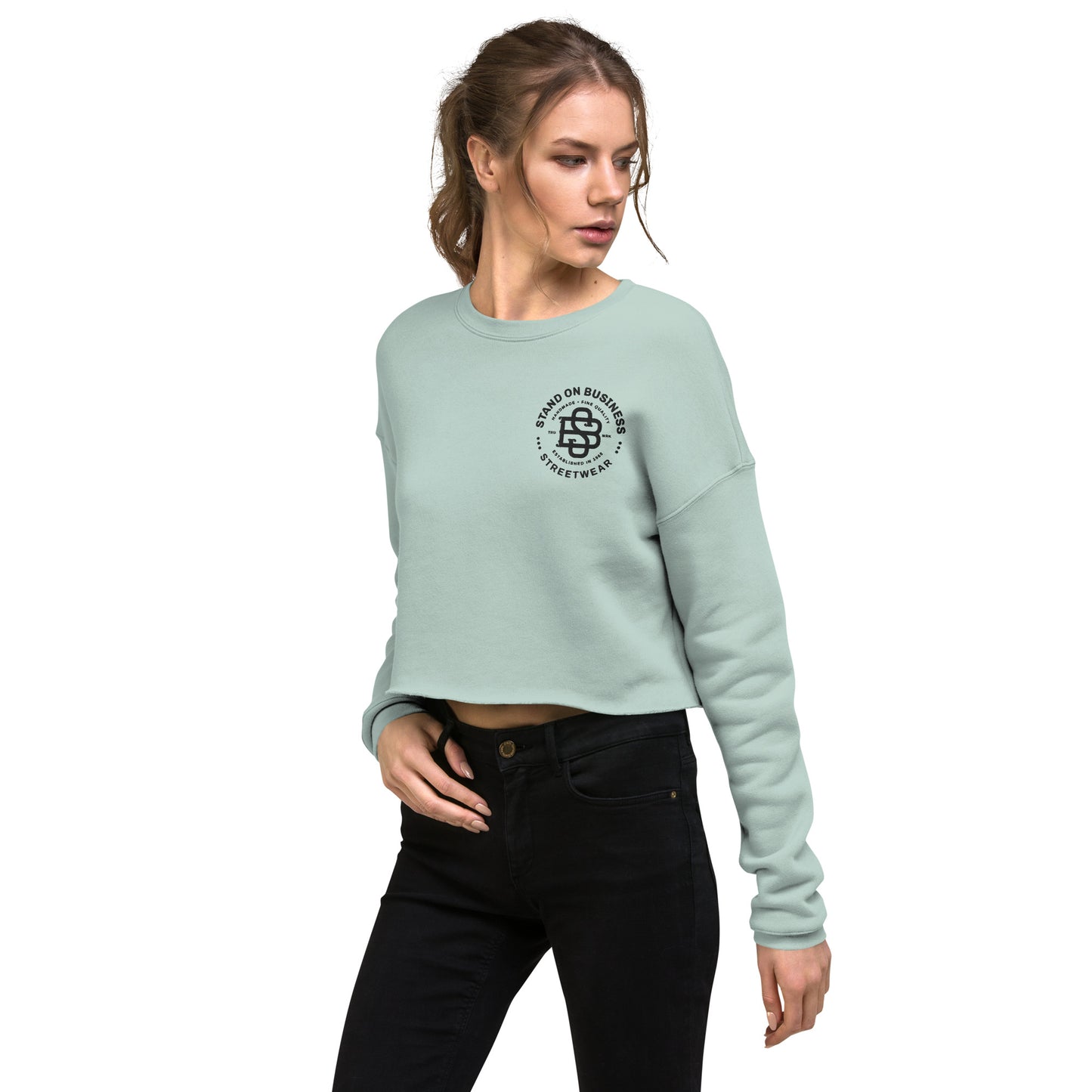 Stand On Business Streetwear Crop Sweatshirt